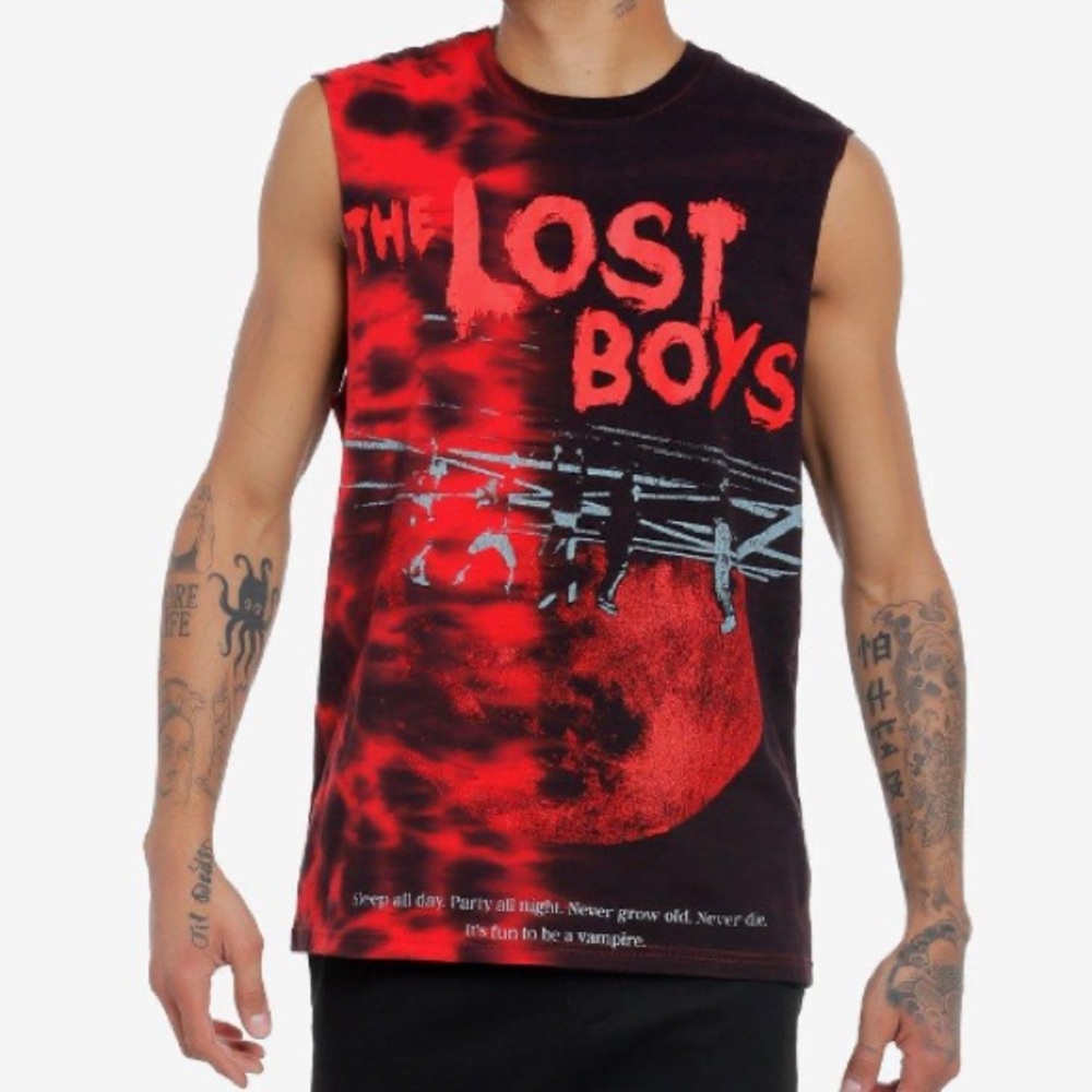 Unisex The Lost Boys Bridge Split Dye Muscle Tank Top Hot Topic Halloween Horror
